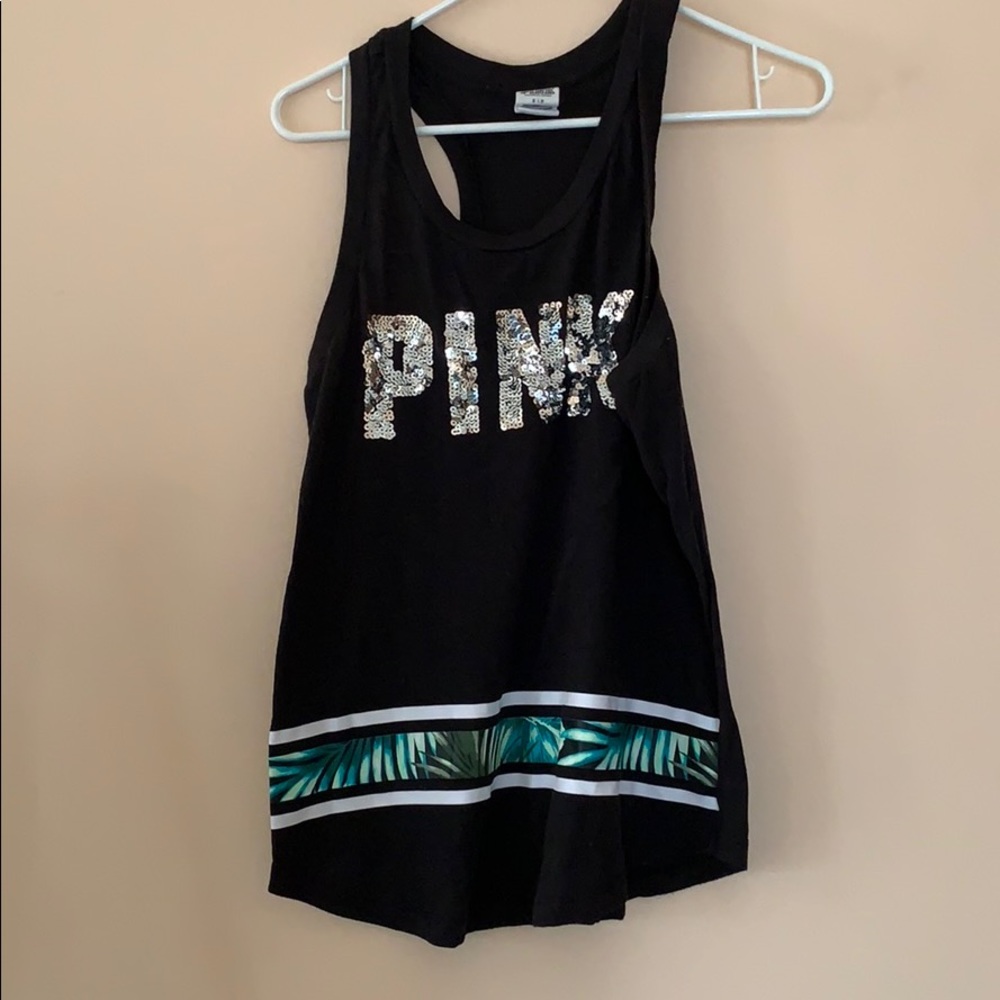 PINK muscle tank tee workout shirt